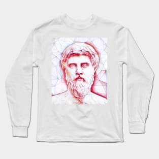 Plutarch Portrait | Plutarch Artwork | Line Art Long Sleeve T-Shirt